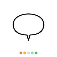 Speech bubbles linear vector element, Text balloon, Vector icon.