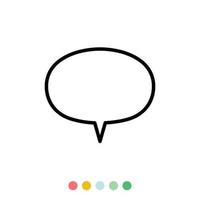 Speech bubbles linear vector element, Text balloon, Vector icon.