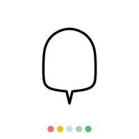 Speech bubbles linear vector element, Text balloon, Vector icon.