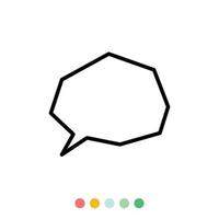 Speech bubbles linear vector element, Text balloon, Vector icon.