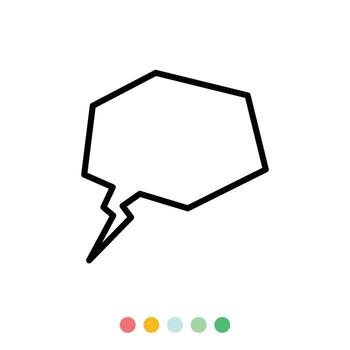 Speech bubbles linear vector element, Text balloon, Vector icon.