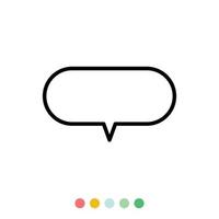 Speech bubbles linear vector element, Text balloon, Vector icon.