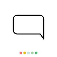 Speech bubbles linear vector element, Text balloon, Vector icon.