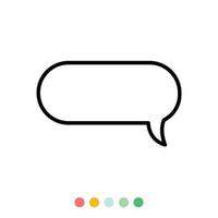 Speech bubbles linear vector element, Text balloon, Vector icon.