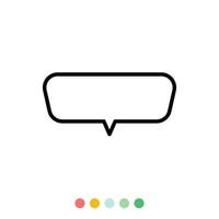 Speech bubbles linear vector element, Text balloon, Vector icon.