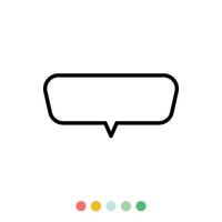 Speech bubbles linear vector element, Text balloon, Vector icon.