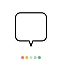 Speech bubbles linear vector element, Text balloon, Vector icon.