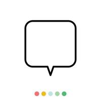 Speech bubbles linear vector element, Text balloon, Vector icon.