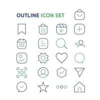 Set of Colorful SEO web UI icon vector illustration