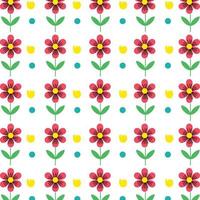 Decorative red flower background pattern vector