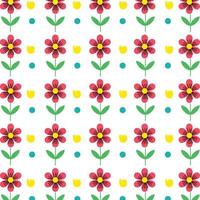 Decorative red flower background pattern vector