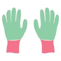 Gardening protection gloves. Vector flat illustration.