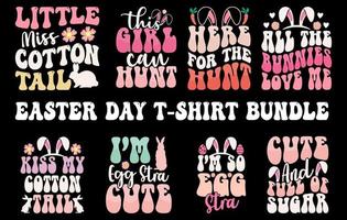 Easter day t shirt design Bundle, Bunny easter day colorful tshirt set, Happy easter day t shirt design vector