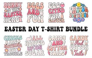 Easter day t shirt design Bundle, Bunny easter day colorful tshirt set, Happy easter day t shirt design vector