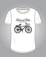 amado bicicleta t camisa diseño Niños vector