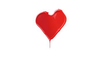 Glossy paint heart free png