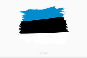 Grunge flag of Estonia, vector abstract grunge brushed flag of Estonia.