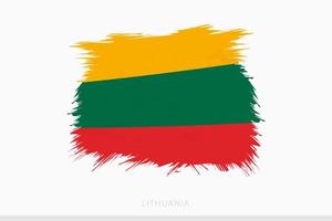 Grunge flag of Lithuania, vector abstract grunge brushed flag of Lithuania.