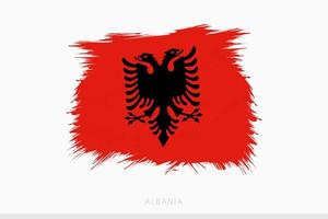 grunge bandera de albania, vector resumen grunge cepillado bandera de albania