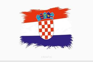 grunge bandera de Croacia, vector resumen grunge cepillado bandera de Croacia.