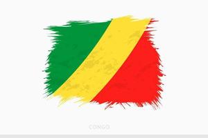 grunge bandera de congo, vector resumen grunge cepillado bandera de congo