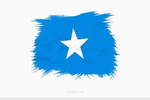 Grunge flag of Somalia, vector abstract grunge brushed flag of Somalia.