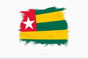 Grunge flag of Togo, vector abstract grunge brushed flag of Togo.