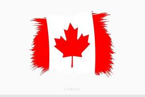 Grunge flag of Canada, vector abstract grunge brushed flag of Canada.