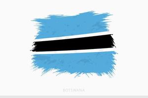 Grunge flag of Botswana, vector abstract grunge brushed flag of Botswana.