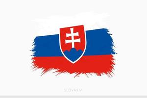 Grunge flag of Slovakia, vector abstract grunge brushed flag of Slovakia.