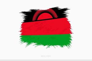 Grunge flag of Malawi, vector abstract grunge brushed flag of Malawi.