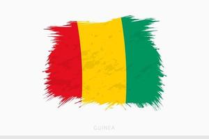 grunge bandera de Guinea, vector resumen grunge cepillado bandera de Guinea.