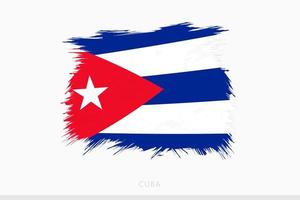 Grunge flag of Cuba, vector abstract grunge brushed flag of Cuba.