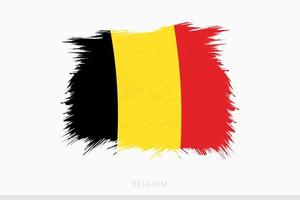 Grunge flag of Belgium, vector abstract grunge brushed flag of Belgium.