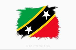 grunge bandera de Santo kitts y nevis, vector resumen grunge cepillado bandera de Santo kitts y nevis.