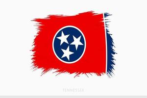 grunge bandera de Tennesse, vector resumen grunge cepillado bandera de Tennesse.