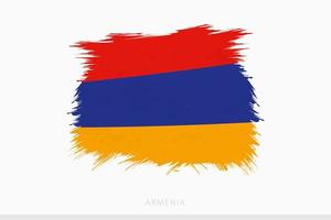 grunge bandera de Armenia, vector resumen grunge cepillado bandera de Armenia.