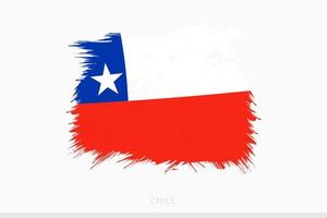 Grunge flag of Chile, vector abstract grunge brushed flag of Chile.