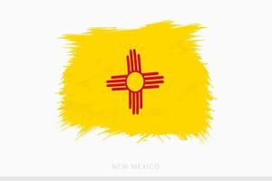 Grunge flag of New Mexico, vector abstract grunge brushed flag of New Mexico.