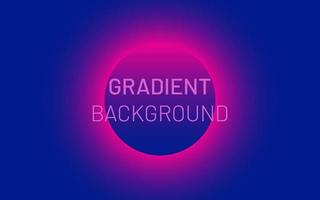 Abstract design template with vibrant gradient shape. Bright colors. Empty blue circular space with pink glow. vector