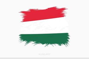 Grunge flag of Hungary, vector abstract grunge brushed flag of Hungary.