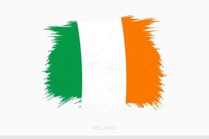 Grunge flag of Ireland, vector abstract grunge brushed flag of Ireland.