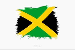 Grunge flag of Jamaica, vector abstract grunge brushed flag of Jamaica.