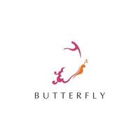 diseño de ilustración de plantilla de logotipo de mariposa vector