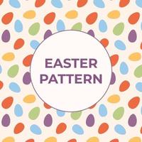 Easter Pattern With Flat Eggs For Decoration, Package, Background Colorful Vector Illustration