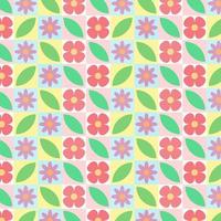 Flowers Pattern. Spring, Summer Decoration Of Package, Textile, Background Flat Vector Illustration