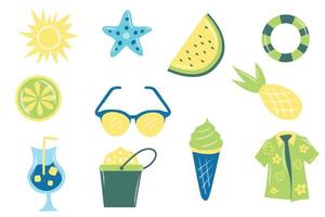 Summer Designs Flat Vector Icon beach icons vacation icons outdoor activities icons summer sports icons