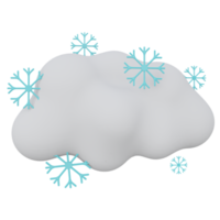 snowing 3d rendering icon illustration, winter season png