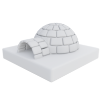 Iglu 3d Rendern Symbol Illustration, Winter Jahreszeit png