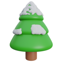 sneeuw boom 3d renderen icoon illustratie, winter seizoen png